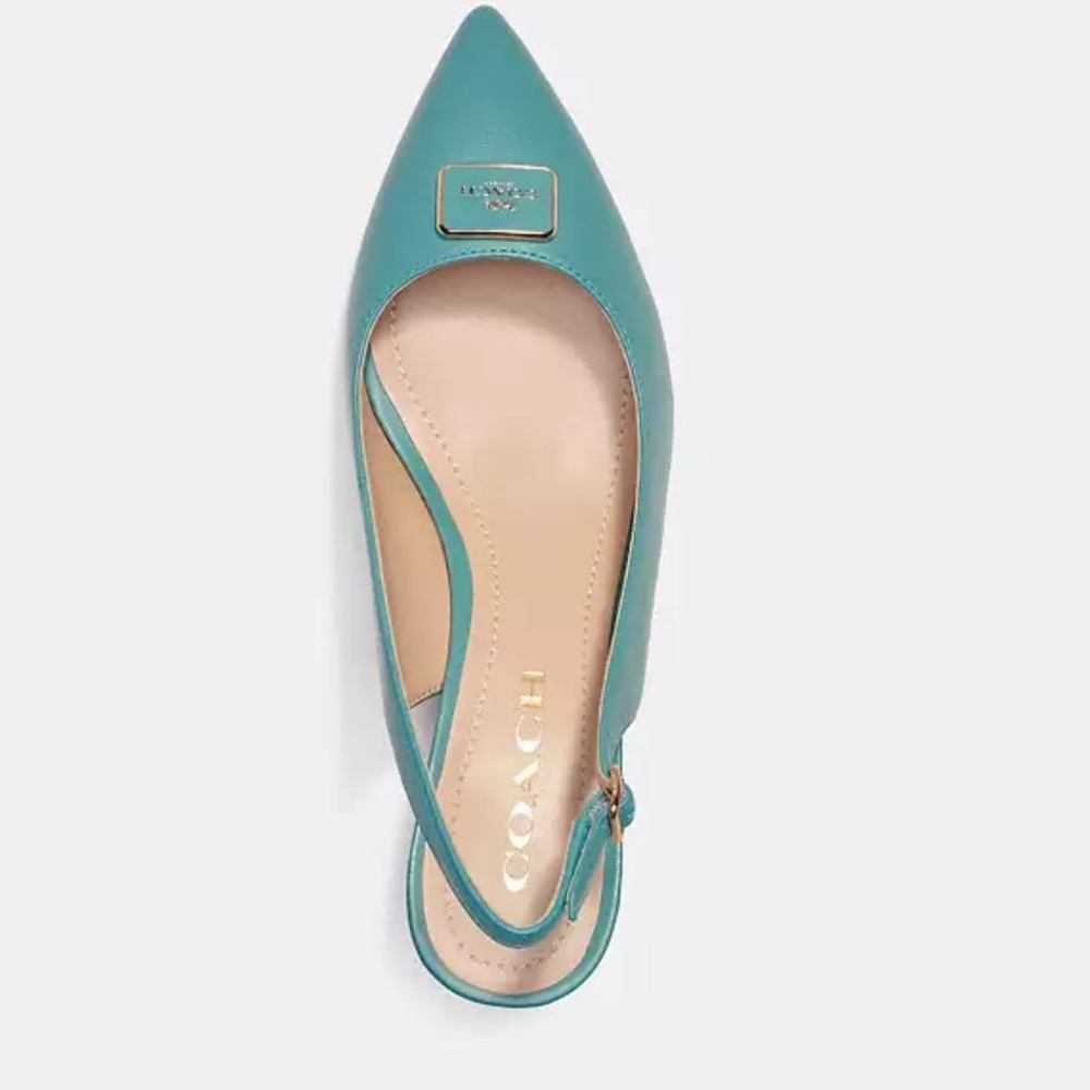 NWT Coach Jillian Slingback Coach lady’s shoes Blue/Green Size 7B True to size - Picture 3 of 11